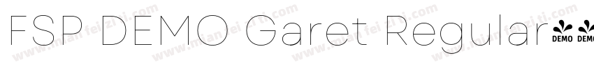 FSP DEMO Garet Regular字体转换